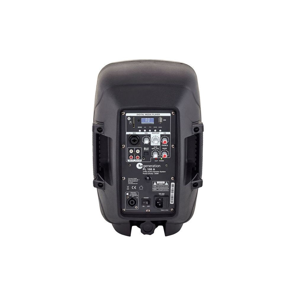 רמקול מוגבר Fun Generation 8 אינץ׳ – 60W RMS, בלוטות׳, נגן USB ו-SD, כניסת מיקרופון (יבוא בלעדי) 4 הרמקול המוגבר 8 אינץ׳ עם הנגן – רמקול מוגבר 8 אינץ׳, תמונה 4