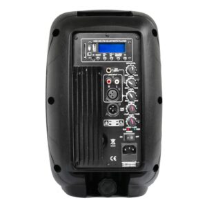 רמקול מוגבר Polman PE-08A – 8 אינץ׳, 180W עם Bluetooth, USB ומיקסר מובנה