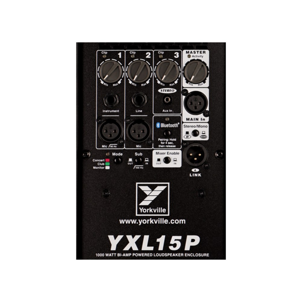 רמקול מוגבר 15 אינץ׳ Yorkville YXL15P – 1000W Peak עם DSP ו-Bluetooth 5 רמקול מוגבר Yorkville YXL15P עם וופר 15 אינץ׳ – תמונה 5