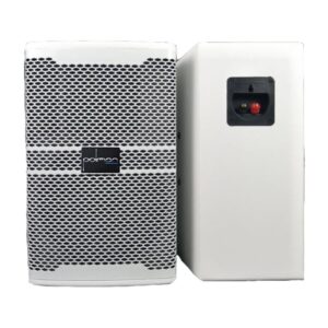 רמקול פסיבי 8 אינץ׳ Polman H508W לבן – 150W ב-8Ω, כולל מתקן תלייה לקיר או לתקרה