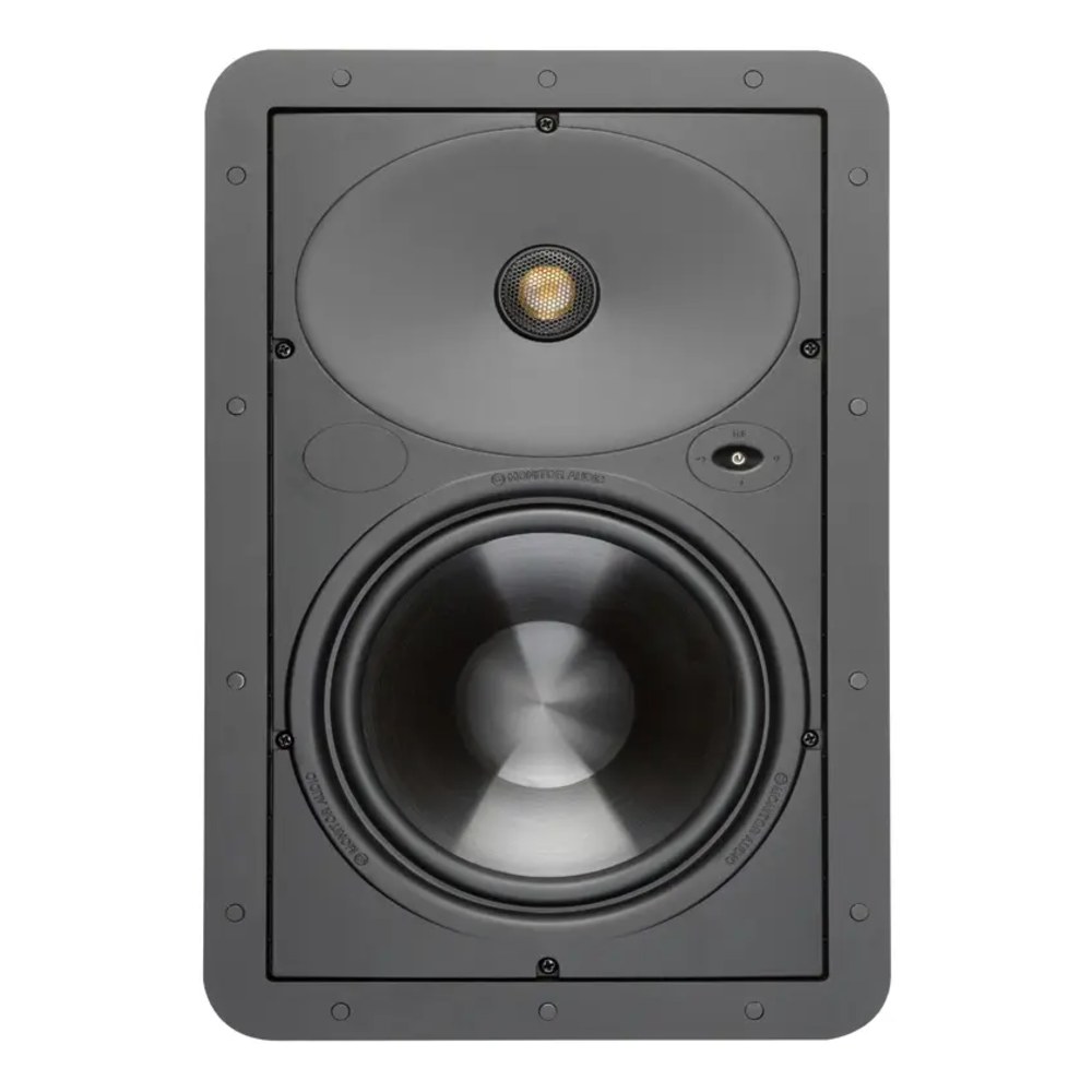 רמקול שקוע מלבני Monitor Audio W180 – וופר 8 אינץ׳, טוויטר מתכוונן, 120W RMS 1 רמקול שקוע מלבני Monitor Audio W180 עם גריל אלומיניום