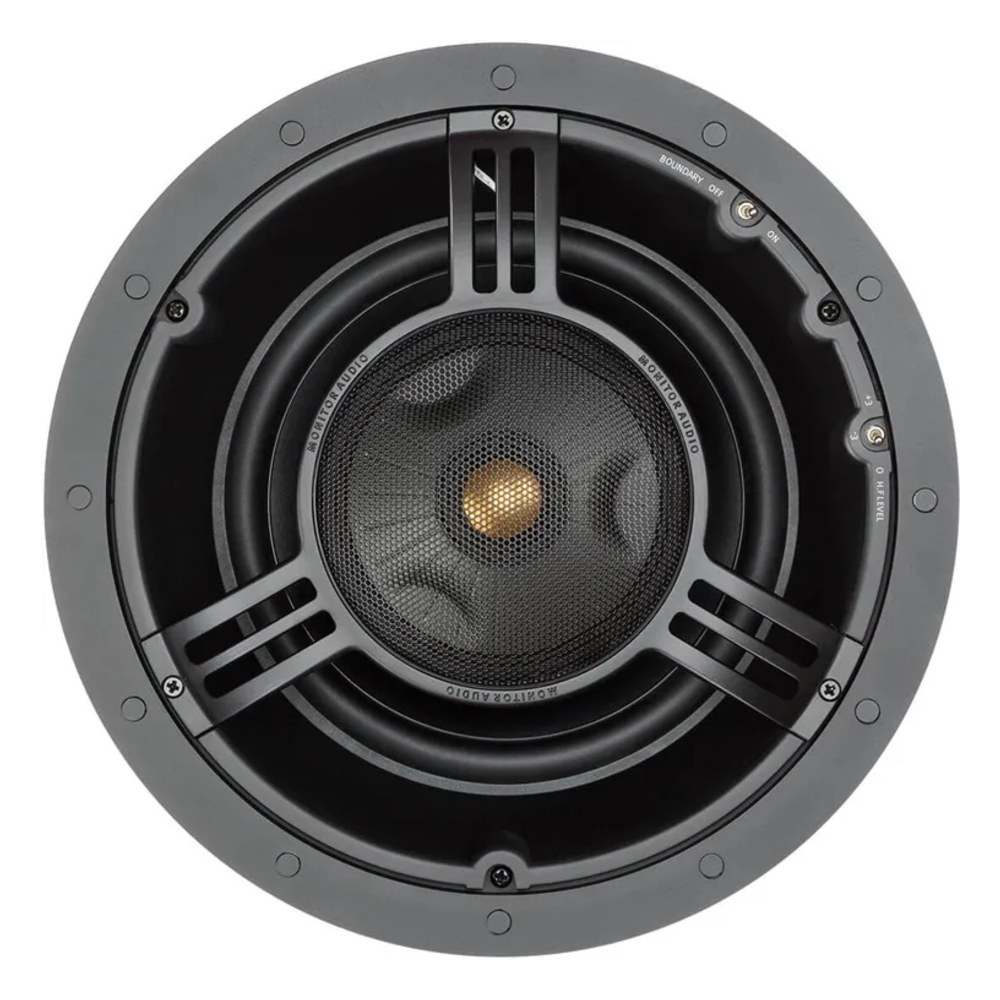 רמקול שקוע עגול 3 דרכים Monitor Audio C280IDC – 120W RMS עם יחידת IDC מתכווננת 1 רמקול שקוע עגול Monitor Audio C280IDC עם גריל אלומיניום