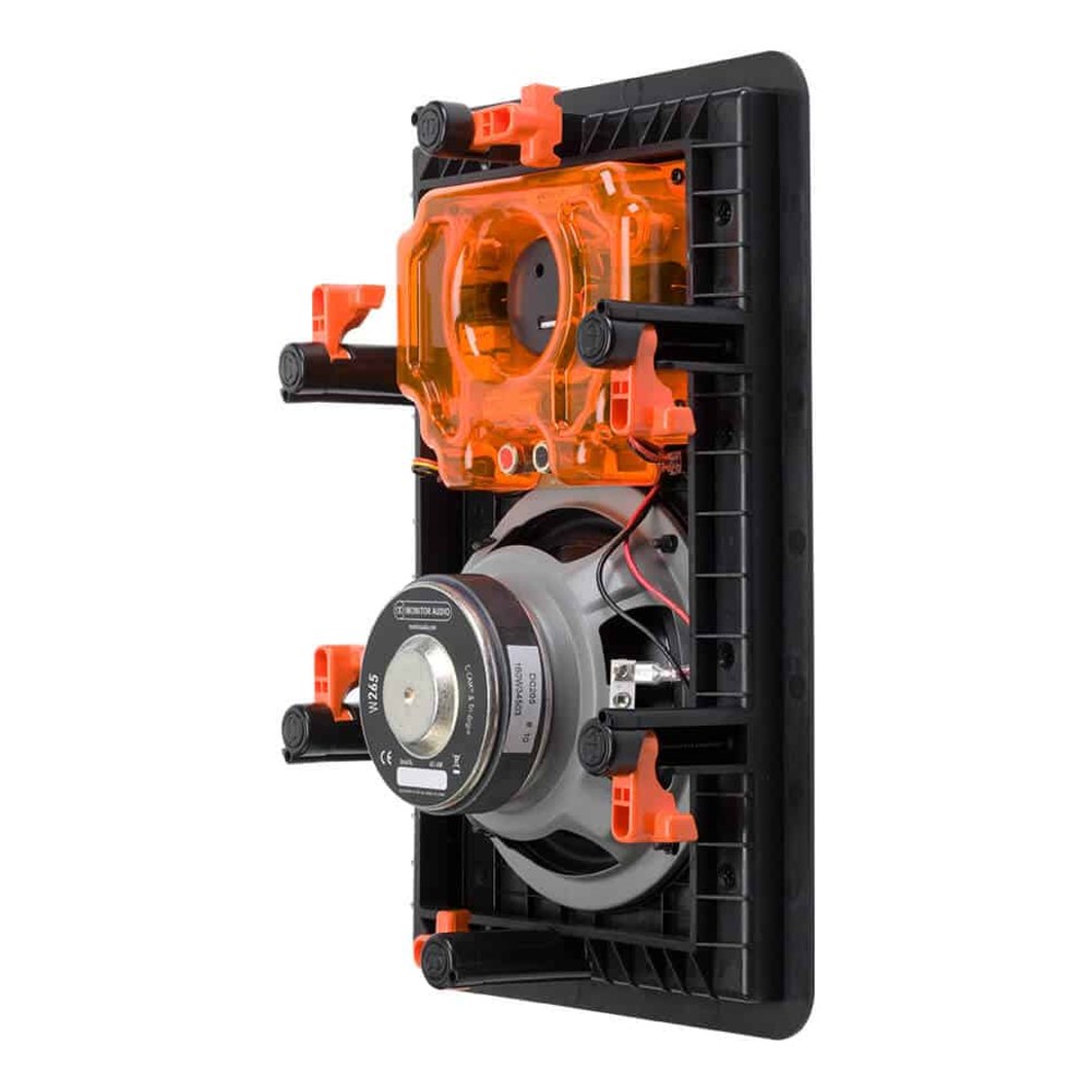 רמקול שקוע לקיר Monitor Audio W265 – יחידת בס C-CAM בקוטר 6.5 אינץ׳ ו-65W 4 רמקול שקוע מלבני Monitor Audio W265 עם גריל אלומיניום – תמונה 4