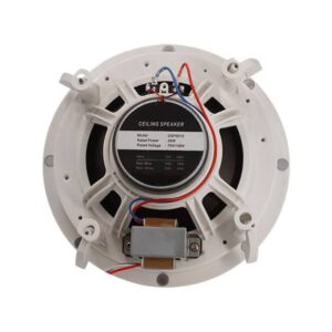 רמקול תקרה 8 אינץ׳ Polman PLM5012 לבן ללא מסגרת – 35W על שנאי קו 70V/100V