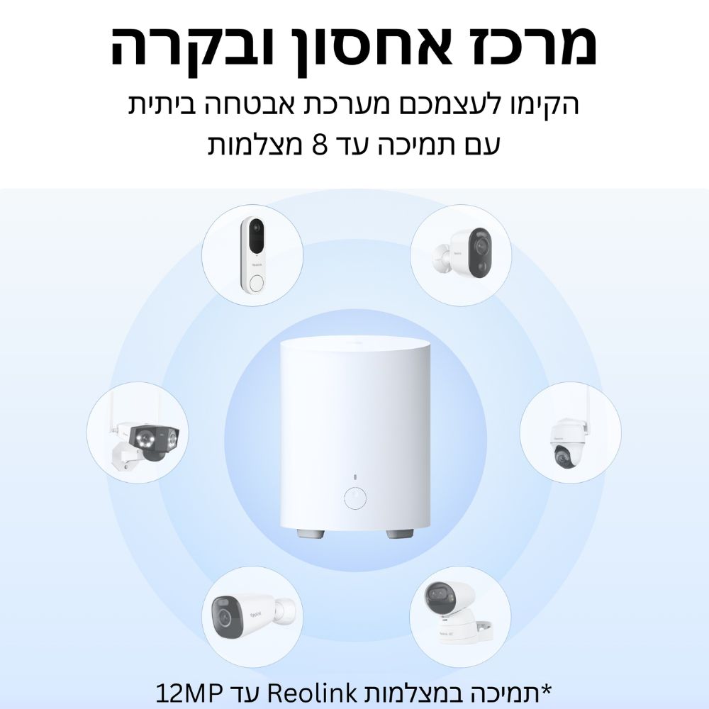 רכזת אחסון ובקרה למצלמות אבטחה Reolink Home Hub Mini – עד 8 מצלמות, microSD עד 1TB ללא מנוי 4 Reolink Home Hub Mini רכזת מצלמות אבטחה 4