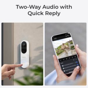 פעמון דלת חכם עם מצלמה Reolink Video Doorbell Battery – וידאו 2K, סוללה עד 5 חודשים ו-IP65