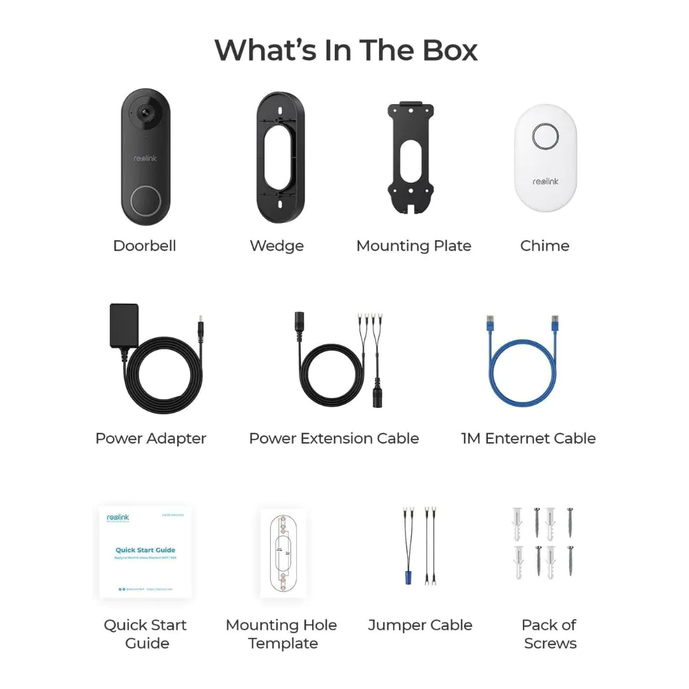 פעמון דלת חכם עם מצלמה Reolink Video Doorbell Wi-Fi – צילום 5MP 2K+, שמע דו-כיווני ו-IP65 6 Reolink Video Doorbell Wi-Fi פעמון וידאו 6