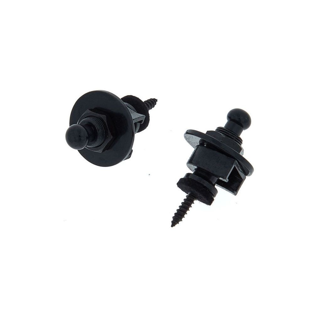 נעלי רצועה לגיטרה ובס Harley Benton – זוג, מסתובבים 360°, שחור (יבוא בלעדי) 2 נעלי הרצועה של Harley Benton – נעילת רצועה לגיטרה, תמונה 2