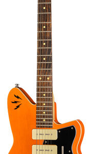 גיטרה חשמלית Reverend Ron Asheton Jetstream 390 – Rock Orange, גוף קורינה, 3 פיקאפי P90 וטרמולו Wilkinson