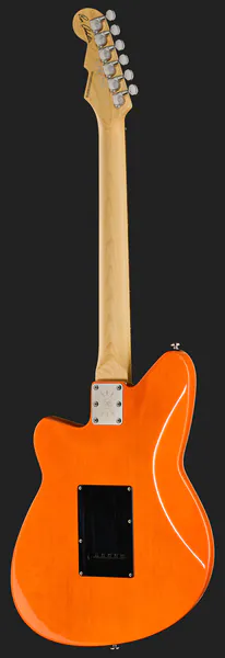 גיטרה חשמלית Reverend Ron Asheton Jetstream 390 – Rock Orange, גוף קורינה, 3 פיקאפי P90 וטרמולו Wilkinson 3 גיטרה חשמלית Reverend Ron Asheton Jetstream 390 Rock Orange – תמונה 3
