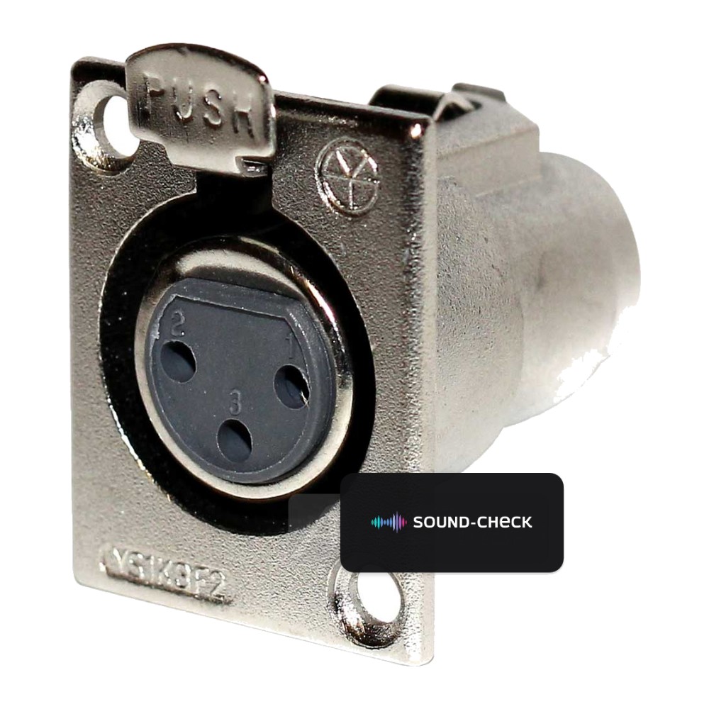 שקע XLR נקבה לפאנל – Roxtone AC500 (מארז 4 יח׳) 1 שקע XLR נקבה לפאנל – Roxtone AC500 (מארז 4 יח׳)