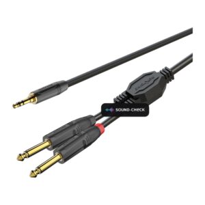 כבל 3.5 מ״מ ל-2×PL 6.3 3 מטר – Roxtone PACC280L3