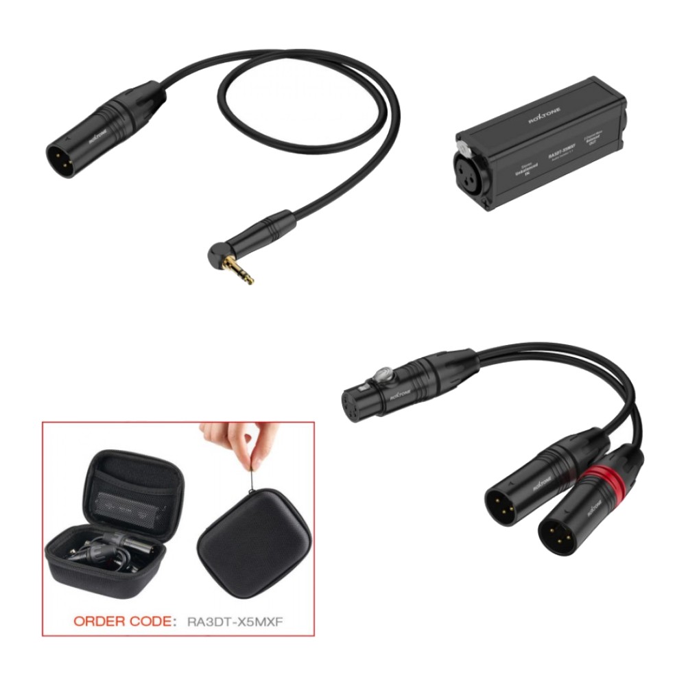 מבודד סטריאו (DI) 3.5 מ״מ ל-2×XLR עם תיק – Roxtone RA3DT-X5MXF 3 מבודד סטריאו (DI) 3.5 מ״מ ל-2×XLR עם תיק – Roxtone RA3DT-X5MXF – תמונה 2