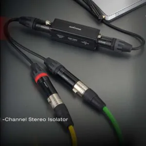 מבודד סטריאו (DI) 3.5 מ״מ ל-2×XLR עם תיק – Roxtone RA3DT-X5MXF
