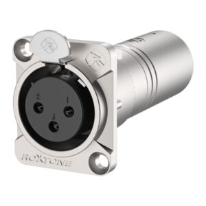 מתאם פאנל XLR נקבה↔זכר (6 ס״מ) – Roxtone RA3XFMD