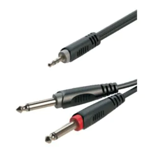 כבל 3.5 מ״מ ל-2×PL 6.3 50 ס״מ – Roxtone RAYC130L05