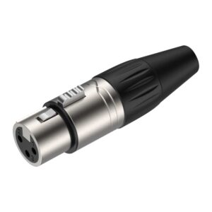 מחבר XLR נקבה דלוקס – Roxtone RX3FP-NT (מארז 2 יח׳)