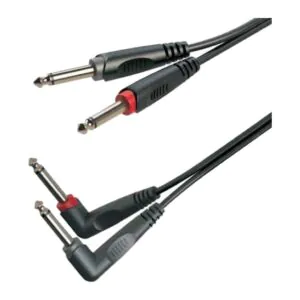 כבל PL כפול עם תקעים בזווית 3 מטר – Roxtone SACC120L3