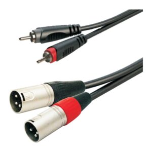 כבל 2×RCA ל-2×XLR זכר 20 ס״מ – Roxtone SACC190L02