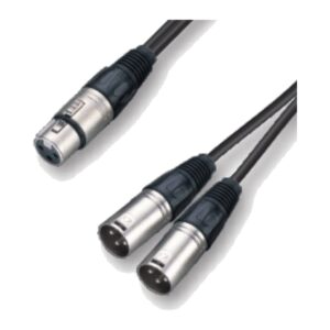מפצל XLR (Y) — נקבה ל-2 זכר 20 ס״מ – Roxtone SAYC600L02