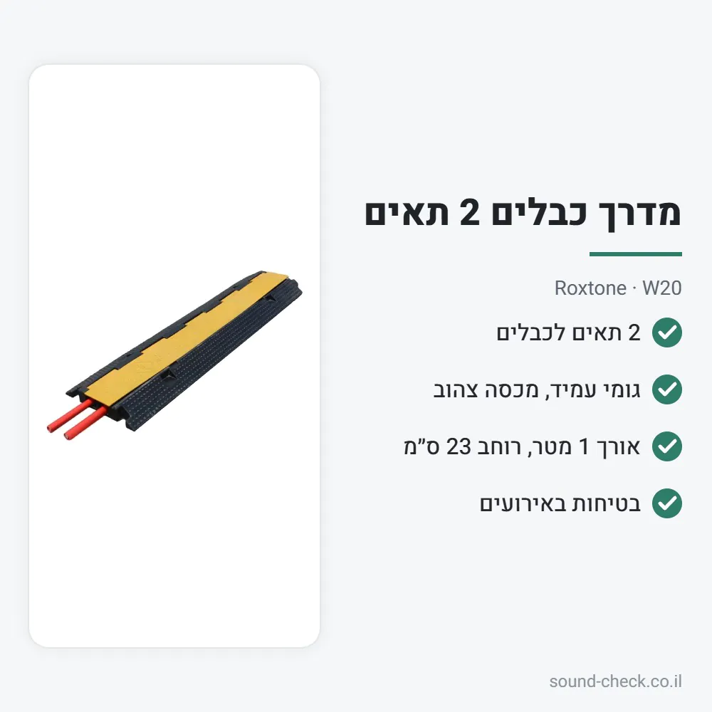 מדרך כבלים (Cable Ramp) 2 תאים 1 מטר – Roxtone W20 2 מפרט מדרך כבלים (Cable Ramp) 2 תאים 1 מטר – Roxtone W20
