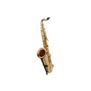 סקסופון טנור Bb עם גוף פליז‑זהב (Gold Brass) בלכה שקופה — דרגה מתקדמת