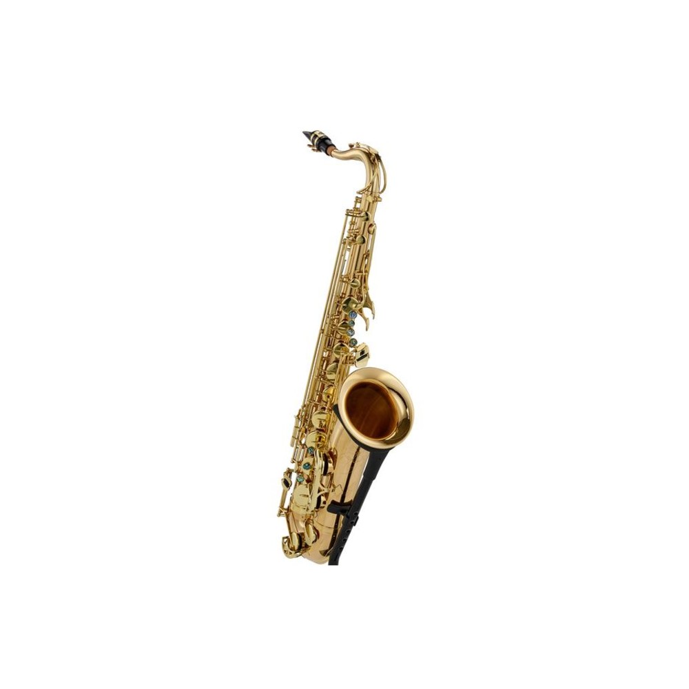 סקסופון טנור Bb עם גוף פליז‑זהב (Gold Brass) בלכה שקופה — דרגה מתקדמת 3 saksofon tenor gold brass lakha 3