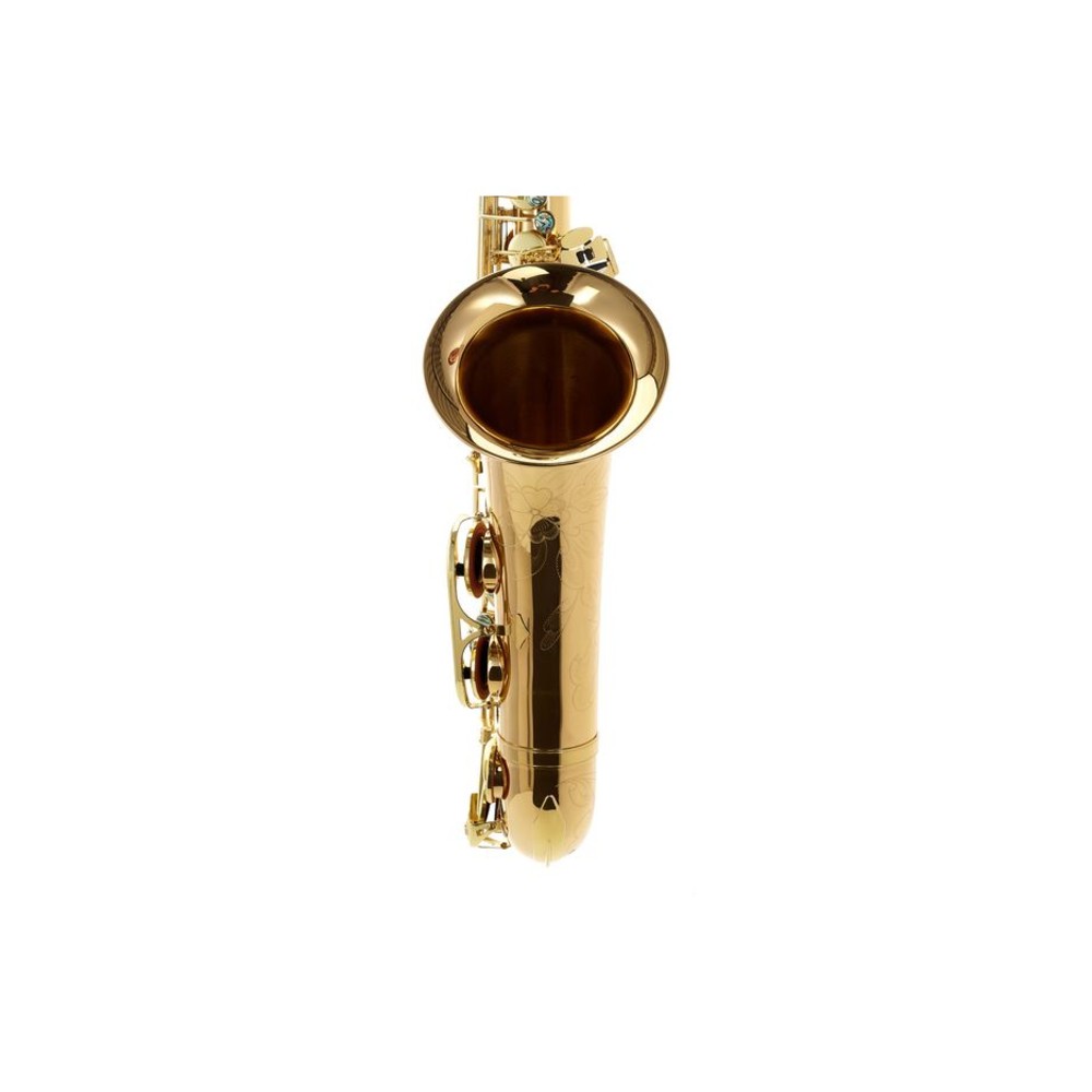 סקסופון טנור Bb עם גוף פליז‑זהב (Gold Brass) בלכה שקופה — דרגה מתקדמת 5 saksofon tenor gold brass lakha 5