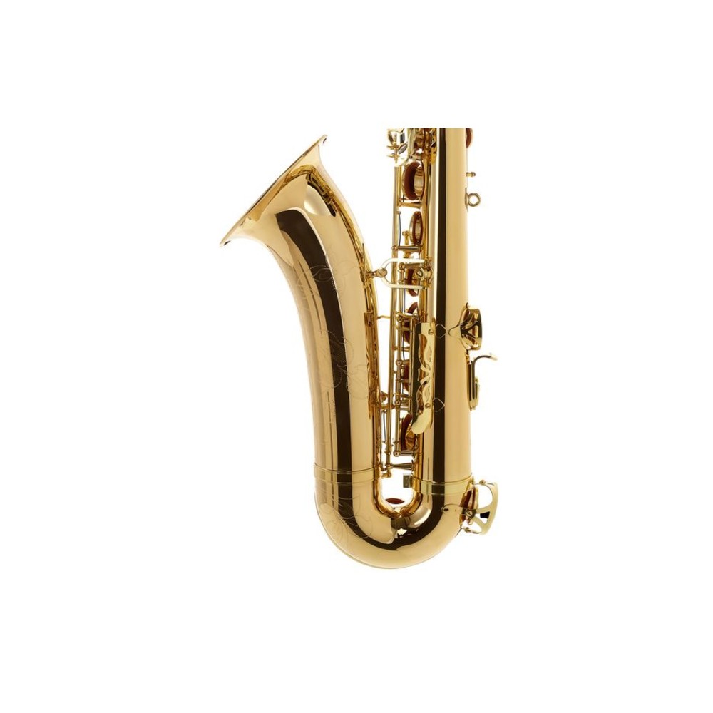 סקסופון טנור Bb עם גוף פליז‑זהב (Gold Brass) בלכה שקופה — דרגה מתקדמת 6 saksofon tenor gold brass lakha 6