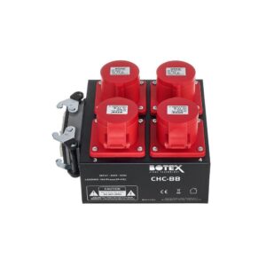 קופסת פיצול למנועי שרשרת Botex – כניסת HARTING 16 פינים ל-4 יציאות CEE 16A, לבקרי CHC