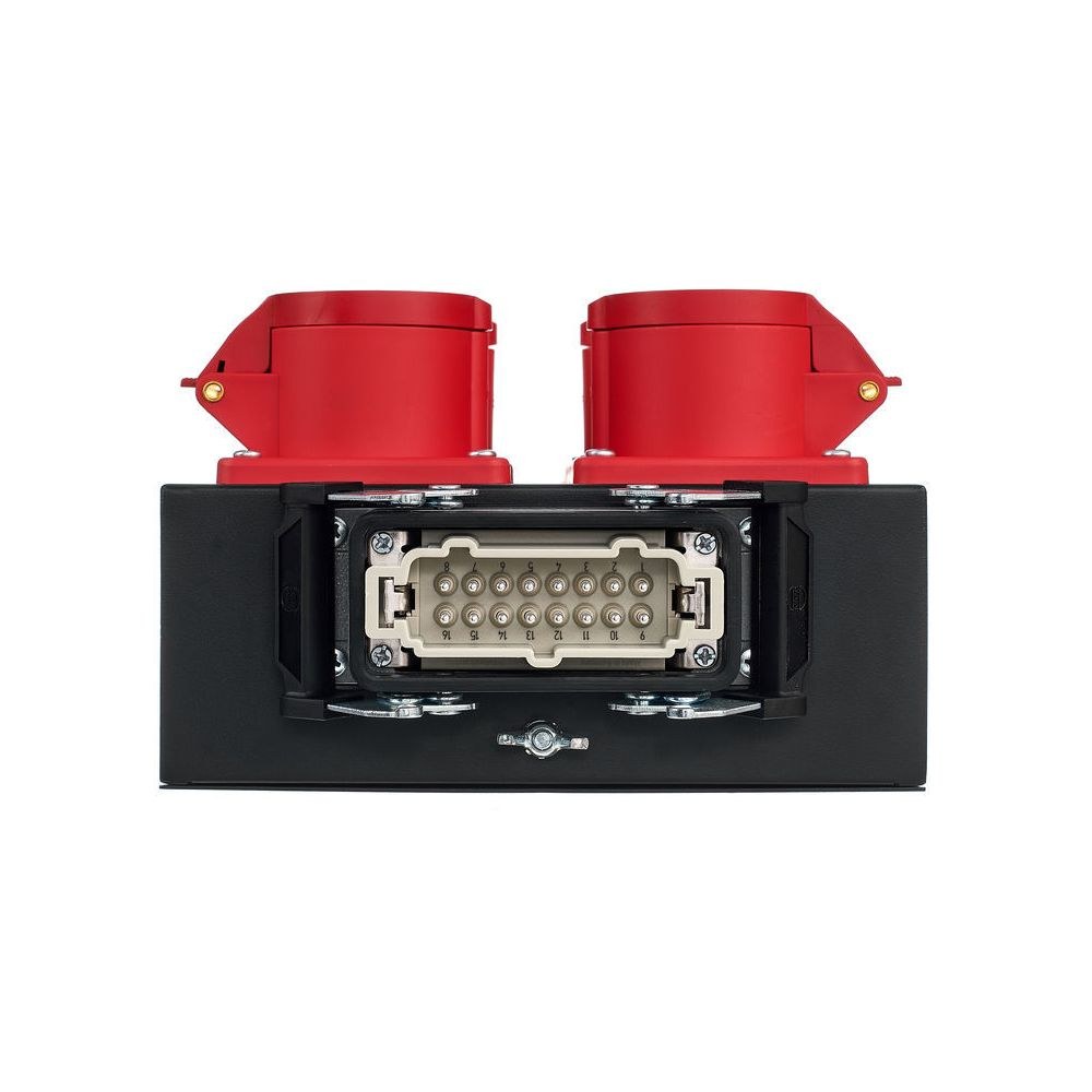 קופסת פיצול למנועי שרשרת Botex – כניסת HARTING 16 פינים ל-4 יציאות CEE 16A, לבקרי CHC 6 קופסת הפיצול ל-4 מנועים – קופסת פיצול למנועי שרשרת, תמונה 6