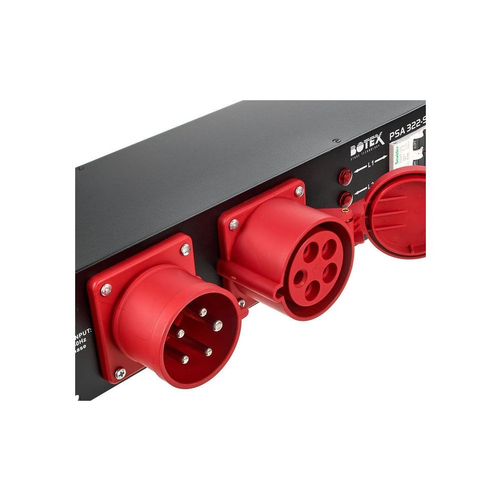 לוח חלוקת חשמל לבמה Botex לראק 2U – כניסת CEE 32A, יציאת CEE 32A, 7 שקעים, 3 מפסקי RCBO 7 לוח החשמל עם מפסקי ה-RCBO – לוח חלוקת חשמל, תמונה 7