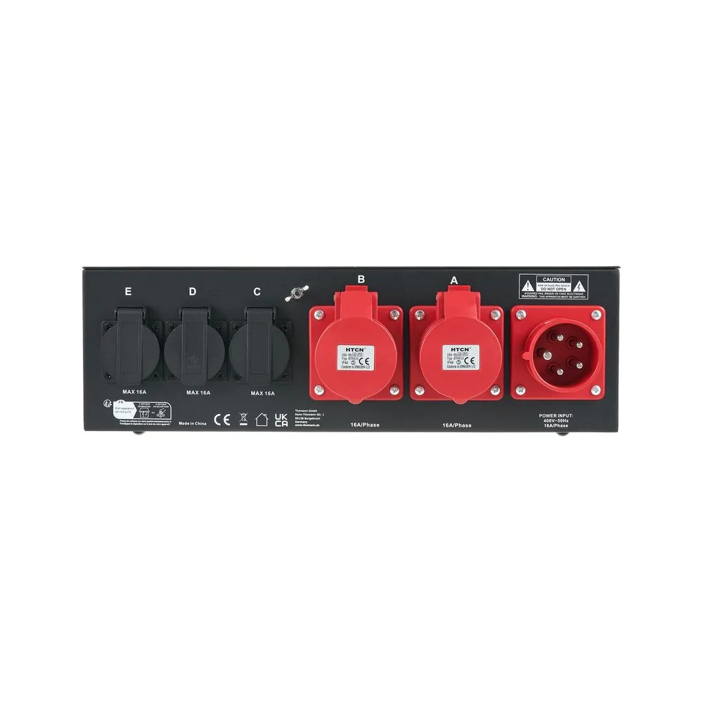 לוח חלוקת חשמל לבמה Botex לראק 3U – כניסת CEE 16A, יציאות CEE ושוקו, 5 מפסקי פחת RCBO 6 לוח החלוקה 3U עם מפסקי פחת – לוח חלוקת חשמל לבמה, תמונה 6