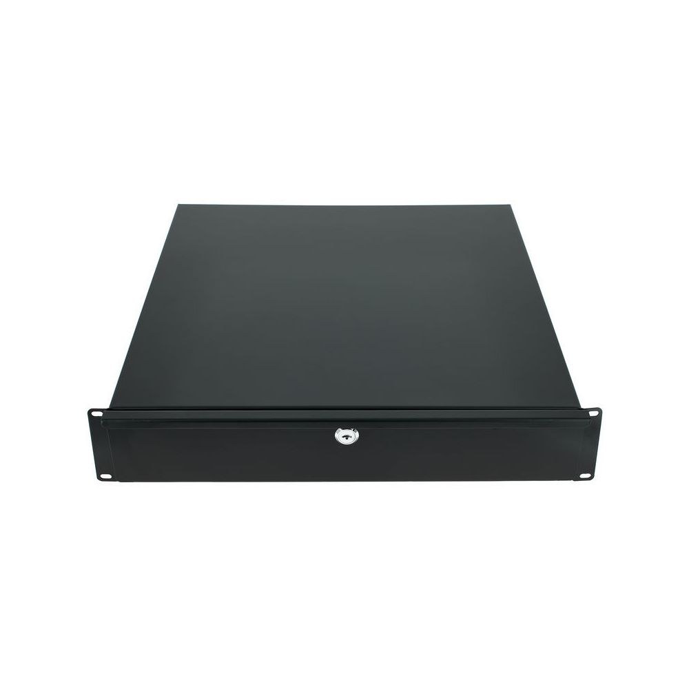 מגירת ראק 19 אינץ׳ 2U עם מנעול Flyht Pro – עומק 45 ס״מ, פתיחה מלאה, מתכת, שחור (יבוא בלעדי) 2 מגירת הראק 2U עם המנעול – מגירת ראק 19 אינץ׳, תמונה 2