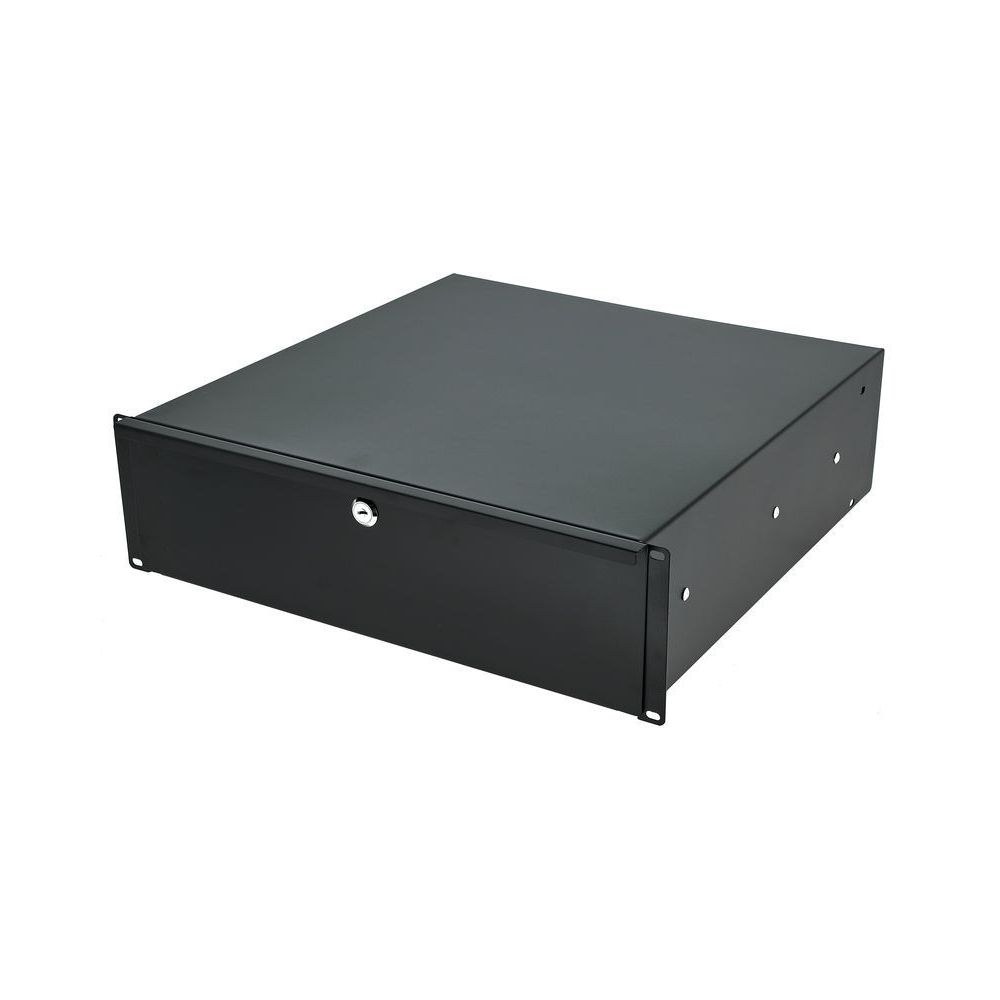 מגירת ראק 19 אינץ׳ 3U עם מנעול Flyht Pro – עומק 45 ס״מ, פתיחה מלאה, מתכת, שחור (יבוא בלעדי) 1 מגירת ראק 19 אינץ׳ 3U עם מנעול Flyht Pro – עומק 45 ס״מ, פתיחה מלאה, מתכת, שחור