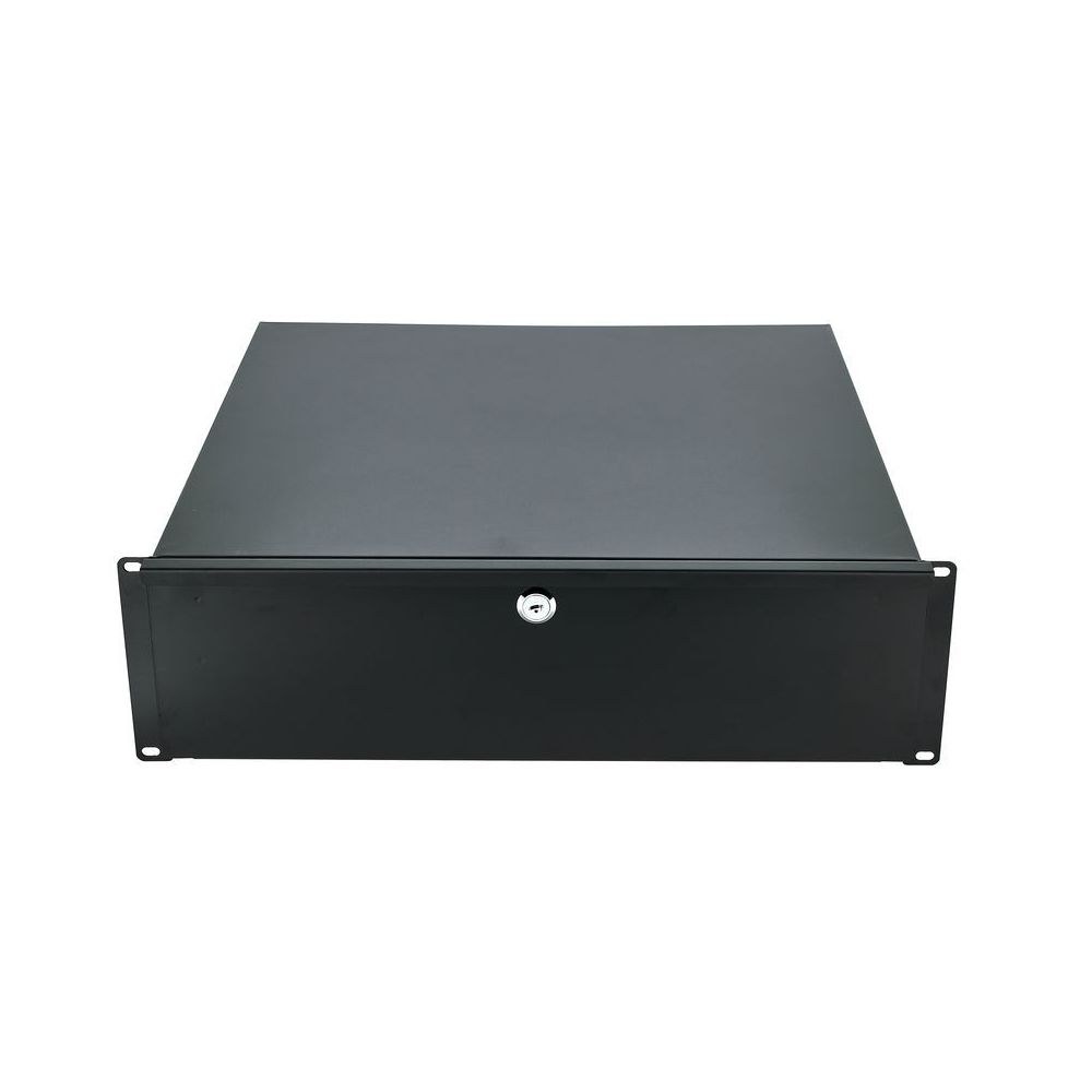 מגירת ראק 19 אינץ׳ 3U עם מנעול Flyht Pro – עומק 45 ס״מ, פתיחה מלאה, מתכת, שחור (יבוא בלעדי) 2 מגירת הראק 3U עם המנעול – מגירת ראק 19 אינץ׳, תמונה 2