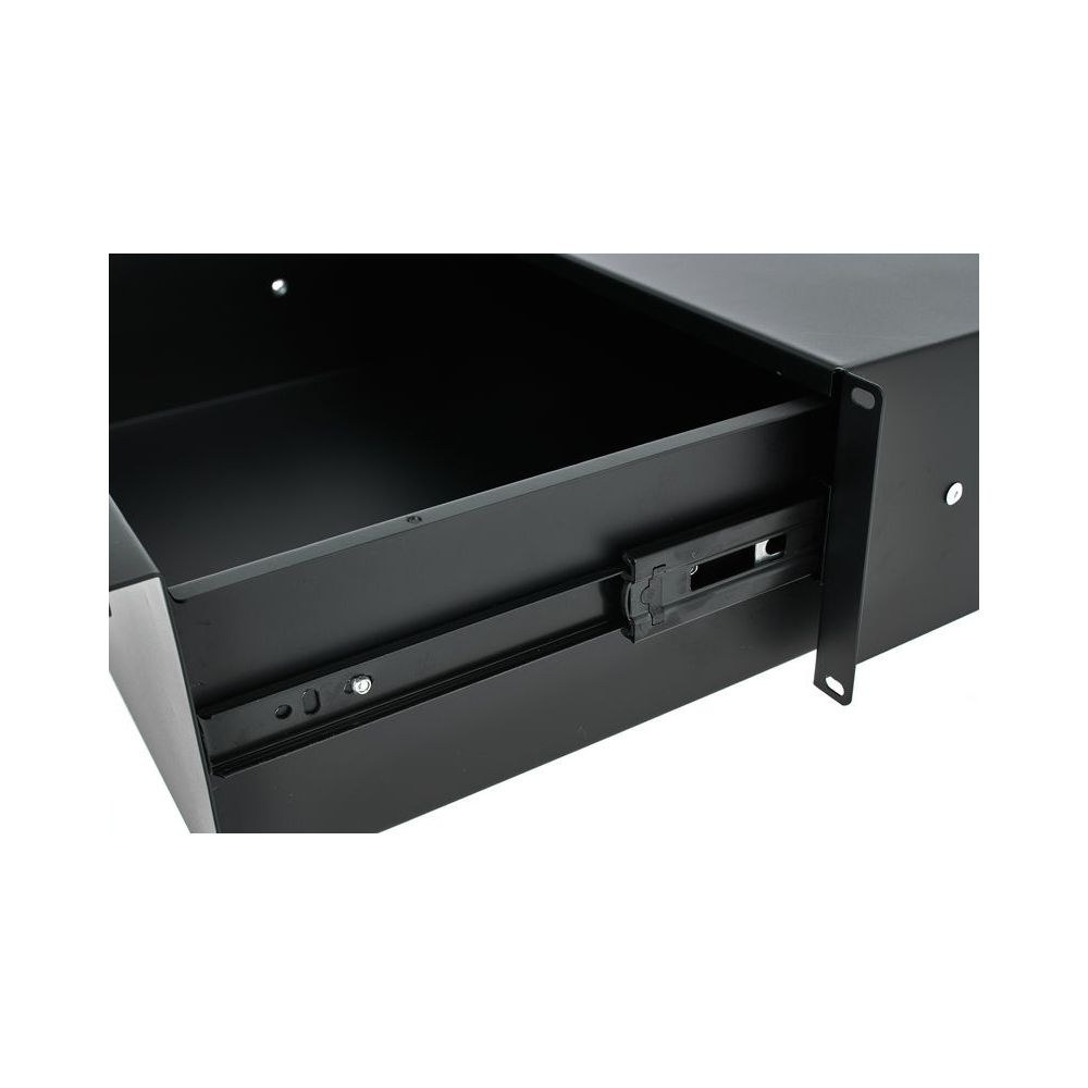 מגירת ראק 19 אינץ׳ 3U עם מנעול Flyht Pro – עומק 45 ס״מ, פתיחה מלאה, מתכת, שחור (יבוא בלעדי) 7 מגירת הראק 3U עם המנעול – מגירת ראק 19 אינץ׳, תמונה 7