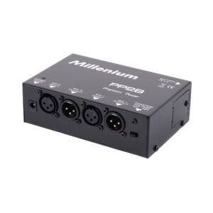 ספק פאנטום כפול Millenium 12V/48V – 2 ערוצי XLR, הזנה מספק או מסוללות (יבוא בלעדי)