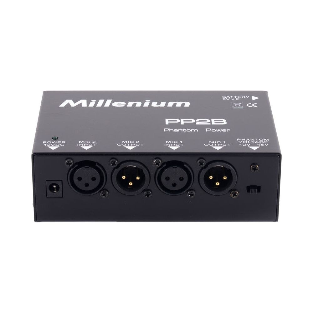 ספק פאנטום כפול Millenium 12V/48V – 2 ערוצי XLR, הזנה מספק או מסוללות (יבוא בלעדי) 2 ספק הפאנטום של Millenium – ספק פאנטום, תמונה 2