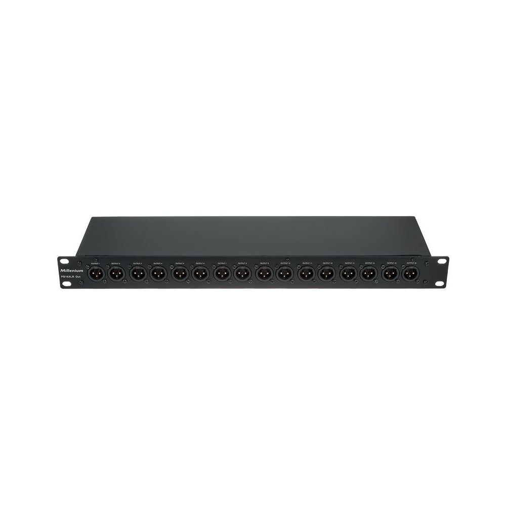 פאץ׳-ביי XLR 16 ערוצים לראק Millenium – זכר בחזית ונקבה בגב, מאוזן, 1U (יבוא בלעדי) 2 הפאץ׳-ביי עם יציאות ה-XLR – פאץ׳-ביי, תמונה 2