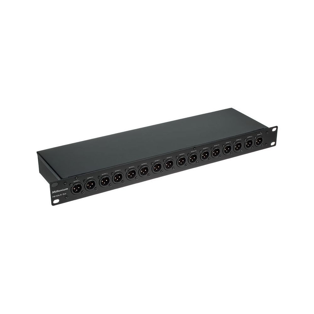 פאץ׳-ביי XLR 16 ערוצים לראק Millenium – זכר בחזית ונקבה בגב, מאוזן, 1U (יבוא בלעדי) 3 הפאץ׳-ביי עם יציאות ה-XLR – פאץ׳-ביי, תמונה 3