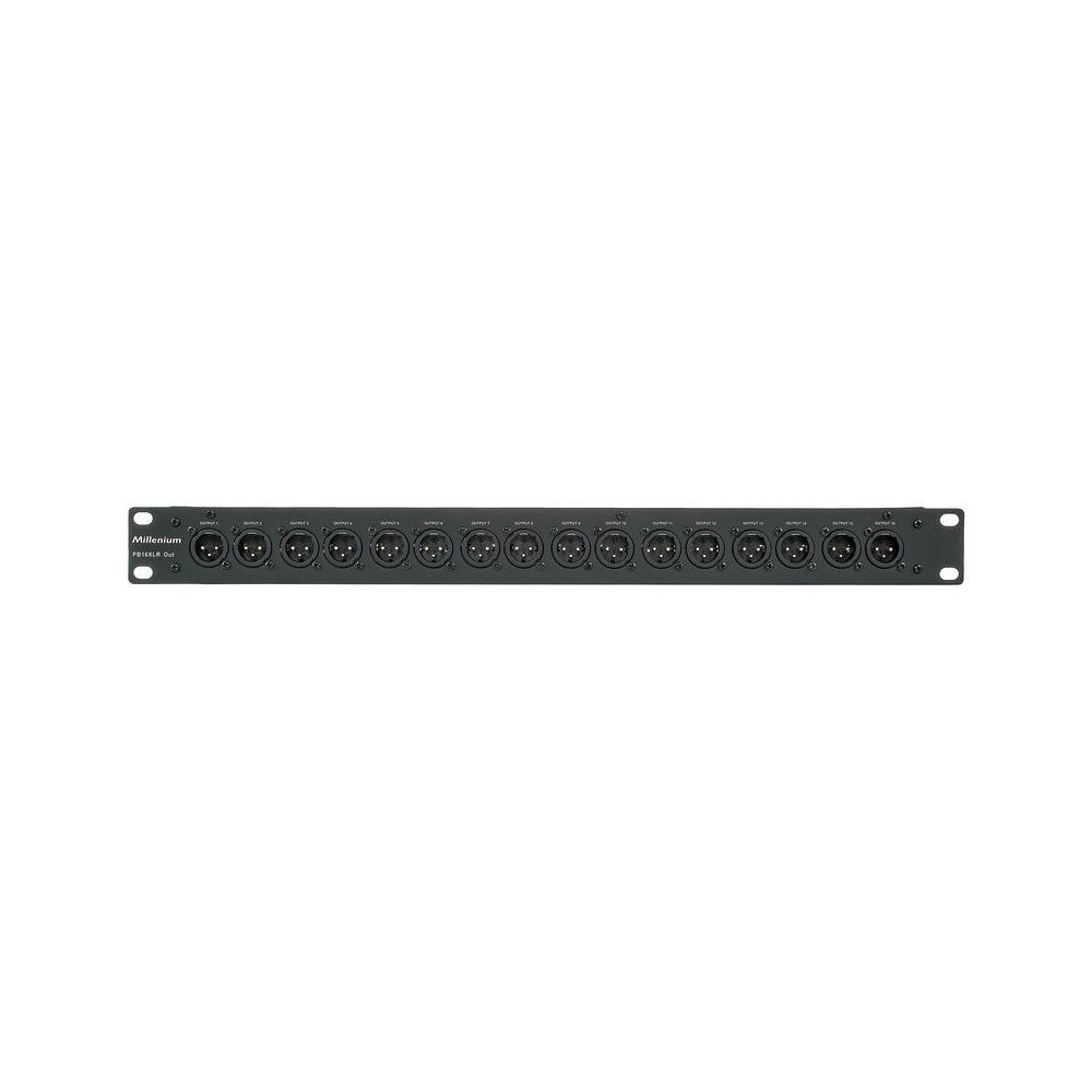 פאץ׳-ביי XLR 16 ערוצים לראק Millenium – זכר בחזית ונקבה בגב, מאוזן, 1U (יבוא בלעדי) 5 הפאץ׳-ביי עם יציאות ה-XLR – פאץ׳-ביי, תמונה 5