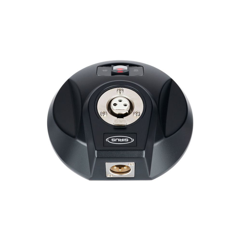 בסיס שולחני למיקרופון Sirus – מתג Push-to-Talk / Push-to-Mute שקט, נורית LED, XLR, פנטום 48V 4 הבסיס השולחני Sirus – בסיס שולחני למיקרופון, תמונה 4