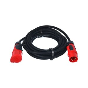 כבל חשמל CEE 32A Stairville באורך 10 מ׳ – 5×6 ממ״ר, 400V תלת-פאזי, מחברי אחיזה, כבל גומי