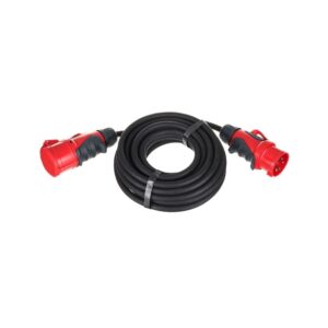 כבל חשמל CEE 16A Stairville באורך 10 מ׳ – 5×2.5 ממ״ר, 400V תלת-פאזי, מחברי אחיזה, כבל גומי