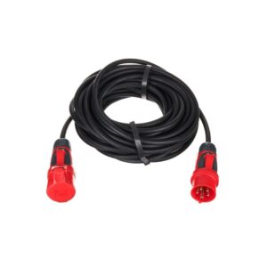 כבל חשמל CEE 16A Stairville באורך 20 מ׳ – 5×2.5 ממ״ר, 400V תלת-פאזי, מחברי אחיזה, כבל גומי