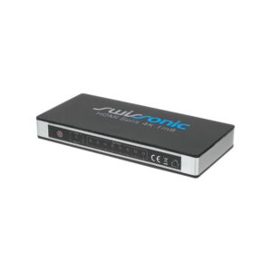 מפצל HDMI Swissonic מכניסה אחת ל-8 יציאות – 4K, HDMI 1.4, תלת-ממד ואודיו HD, כולל ספק כוח