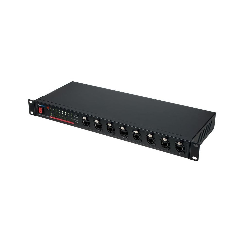 סוויץ׳ רשת גיגהביט לראק Swissonic – 16 יציאות, 8 etherCON בחזית, 8 PoE בגב, 1U (יבוא בלעדי) 1 סוויץ׳ רשת גיגהביט לראק Swissonic – 16 יציאות, 8 etherCON בחזית, 8 PoE בגב, 1U