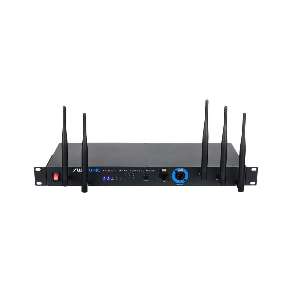 נתב Wi-Fi 7 לראק Swissonic – 2.4 ו-5 GHz, 3 יציאות PoE+, מחברי etherCON, 1U (יבוא בלעדי) 2 נתב ה-Wi-Fi 7 לראק – נתב אלחוטי לראק, תמונה 2