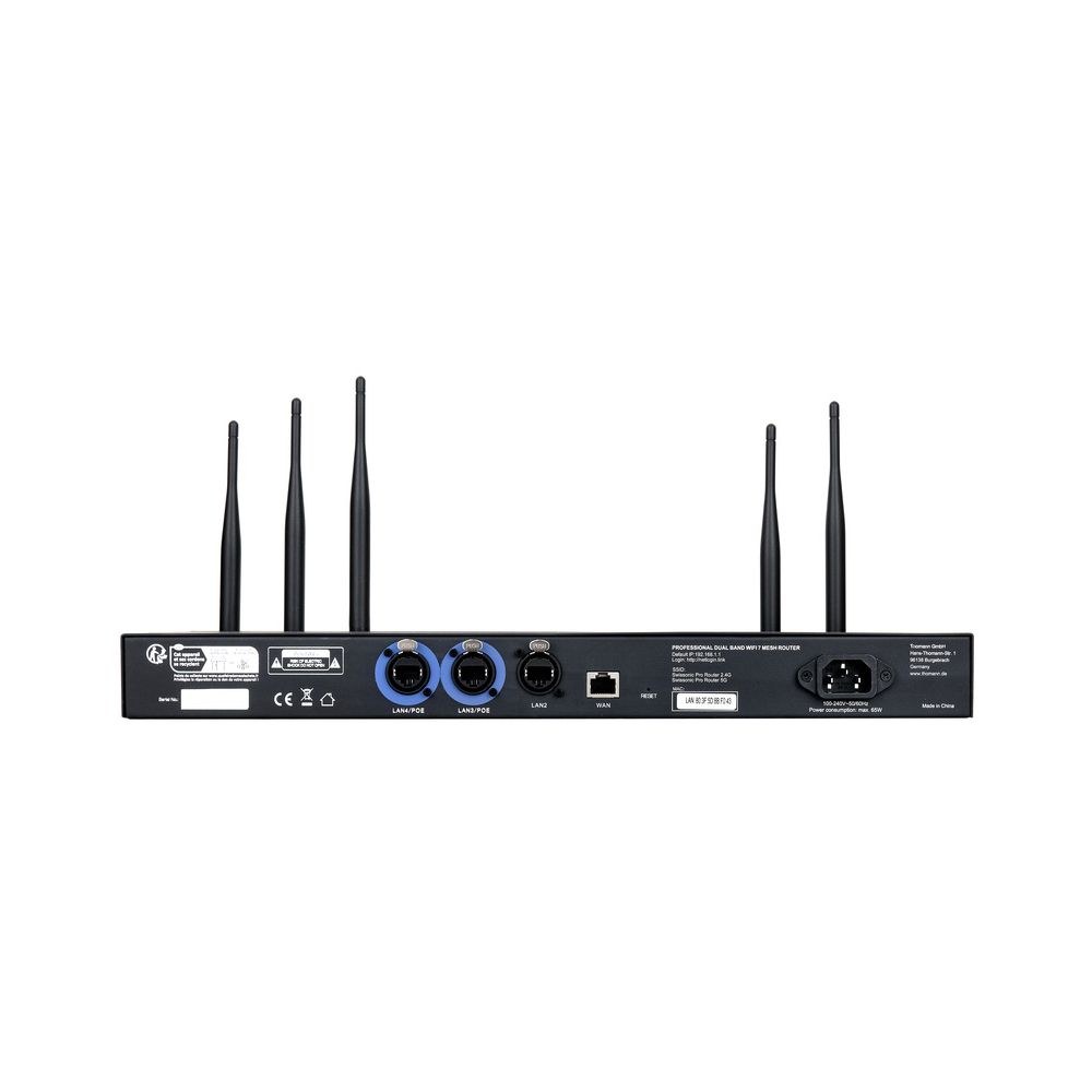 נתב Wi-Fi 7 לראק Swissonic – 2.4 ו-5 GHz, 3 יציאות PoE+, מחברי etherCON, 1U (יבוא בלעדי) 6 נתב ה-Wi-Fi 7 לראק – נתב אלחוטי לראק, תמונה 6